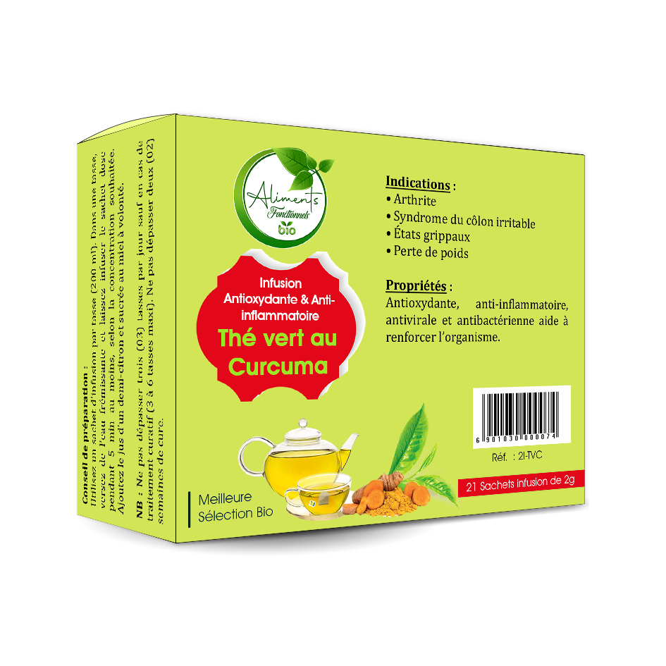 Infusion Thé vert au Curcuma